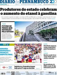 Capa Diario de Pernambuco 15/07/2026