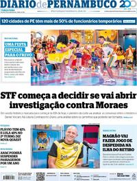 Capa Diario de Pernambuco 15/09/2026