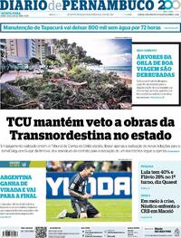Capa Diario de Pernambuco 16/07/2026