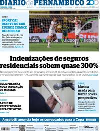 Capa Diario de Pernambuco 18/05/2026