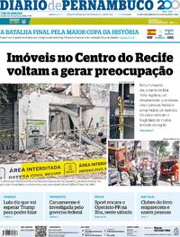 Capa Diario de Pernambuco 18/07/2026