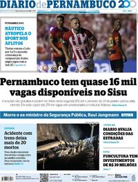 Capa do jornal Diario de Pernambuco 19/01/2026