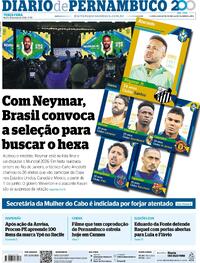 Capa Diario de Pernambuco 19/05/2026