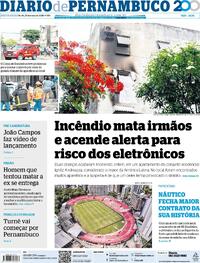Capa do jornal Diario de Pernambuco 20/03/2026