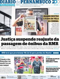 Capa do jornal Diario de Pernambuco 24/01/2026