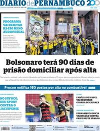 Capa do jornal Diario de Pernambuco 25/03/2026