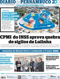 Capa do jornal Diario de Pernambuco 27/02/2026