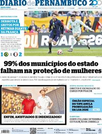 Capa do jornal Diario de Pernambuco 27/03/2026