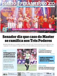 Capa do jornal Diario de Pernambuco 28/01/2026
