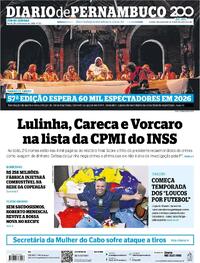 Capa do jornal Diario de Pernambuco 28/03/2026
