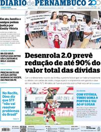 Capa do jornal Diario de Pernambuco 28/04/2026