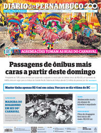 Capa do jornal Diario de Pernambuco 31/01/2026