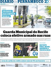 Capa do jornal Diario de Pernambuco 31/03/2026