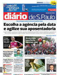 Capa do jornal Diário de São Paulo 01/07/2017