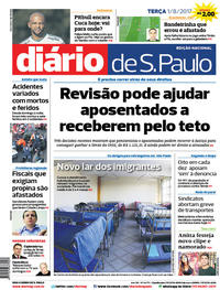 Capa do jornal Diário de São Paulo 01/08/2017