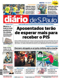 Capa do jornal Diário de São Paulo 01/09/2017