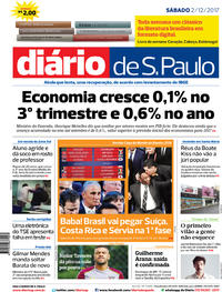 Capa do jornal Diário de São Paulo 02/12/2017
