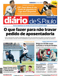 Capa do jornal Diário de São Paulo 03/06/2017