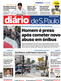 Capa do jornal Diário de São Paulo 03/09/2017