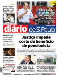 Capa do jornal Diário de São Paulo 04/07/2017