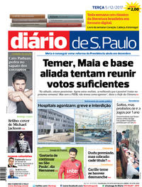 Capa do jornal Diário de São Paulo 05/12/2017