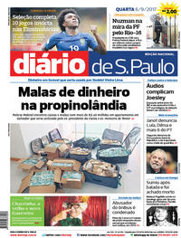Capa do jornal Diário de São Paulo 06/09/2017