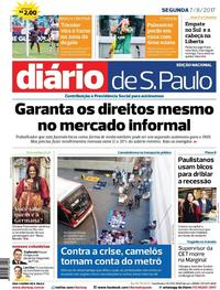 Capa do jornal Diário de São Paulo 07/08/2017