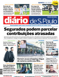 Capa do jornal Diário de São Paulo 08/06/2017