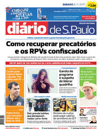 Capa do jornal Diário de São Paulo 08/07/2017