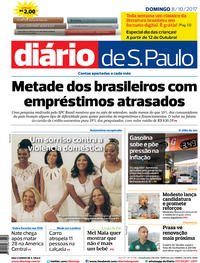 Capa do jornal Diário de São Paulo 08/10/2017