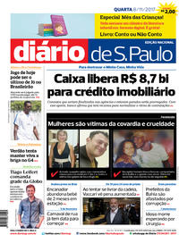 Capa do jornal Diário de São Paulo 08/11/2017