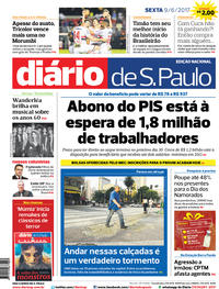 Capa do jornal Diário de São Paulo 09/06/2017