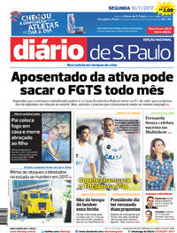 Capa do jornal Diário de São Paulo 10/07/2017