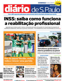 Capa do jornal Diário de São Paulo 11/06/2017