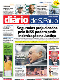 Capa do jornal Diário de São Paulo 11/07/2017
