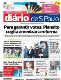 Capa do jornal Diário de São Paulo 12/05/2017