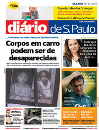 Capa do jornal Diário de São Paulo 14/10/2017