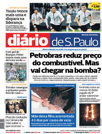 Capa do jornal Diário de São Paulo 15/06/2017