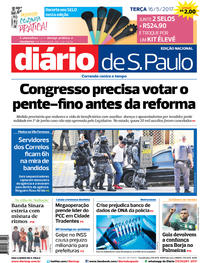 Capa do jornal Diário de São Paulo 16/05/2017