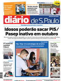 Capa do jornal Diário de São Paulo 18/09/2017