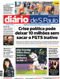 Capa do jornal Diário de São Paulo 23/05/2017