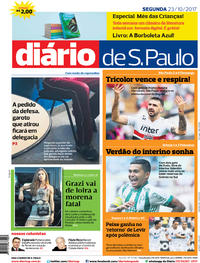 Capa do jornal Diário de São Paulo 23/10/2017