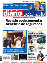 Capa do jornal Diário de São Paulo 24/05/2017
