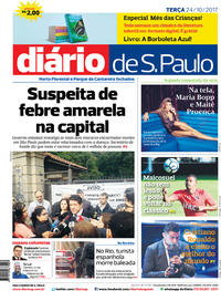 Capa do jornal Diário de São Paulo 24/10/2017