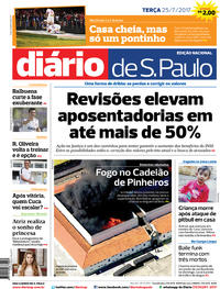 Capa do jornal Diário de São Paulo 25/07/2017