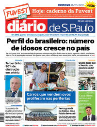 Capa do jornal Diário de São Paulo 26/11/2017