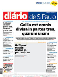 Capa do jornal Diário de São Paulo 27/05/2017