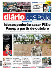 Capa do jornal Diário de São Paulo 27/08/2017