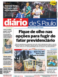 Capa do jornal Diário de São Paulo 28/05/2017