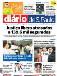 Capa do jornal Diário de São Paulo 28/09/2017